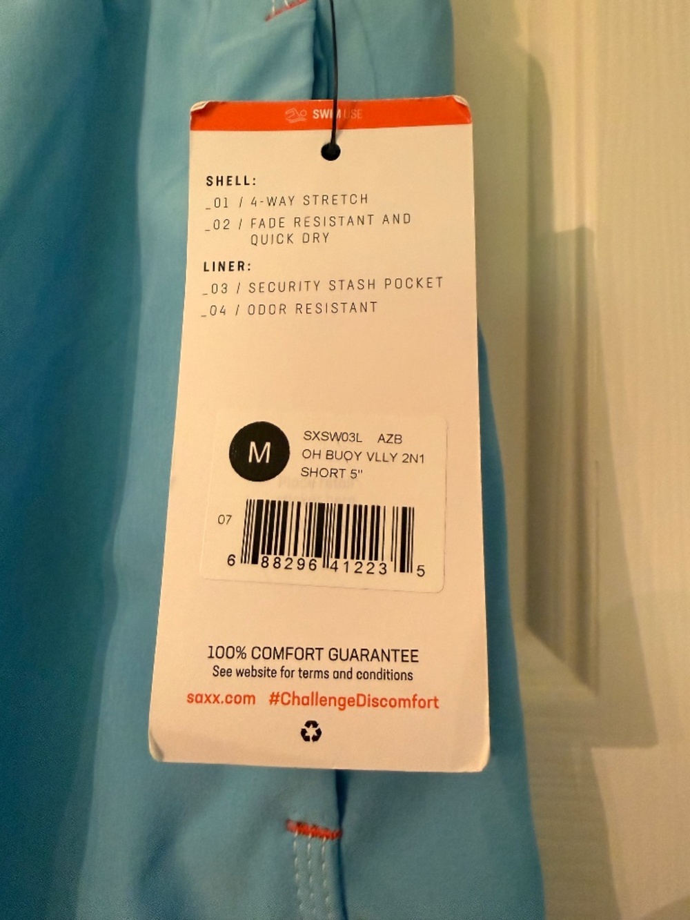 SAXX Teal Swim Shorts - Picture 3 of 6